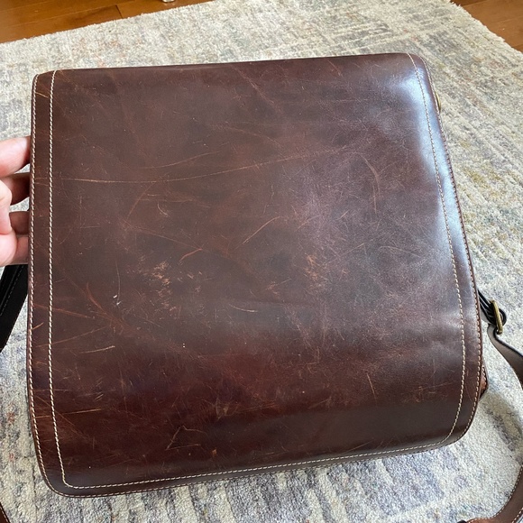 Vintage Pelle Studio brown leather messenger bag/satchel - Picture 2 of 12